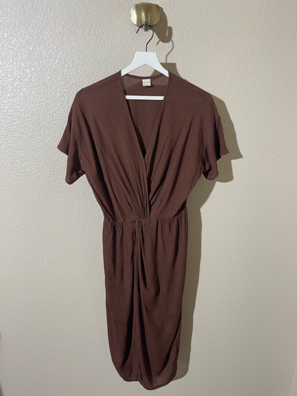 Noonday Collection Brown Midi Wrap Dress